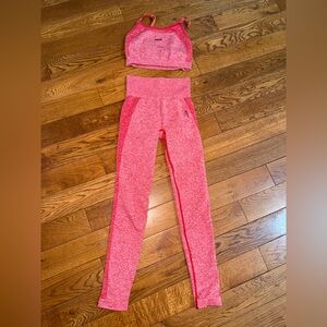 Gymshark Red Athletic Wear Set